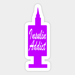 Insulin Addict Neon Purple Sticker